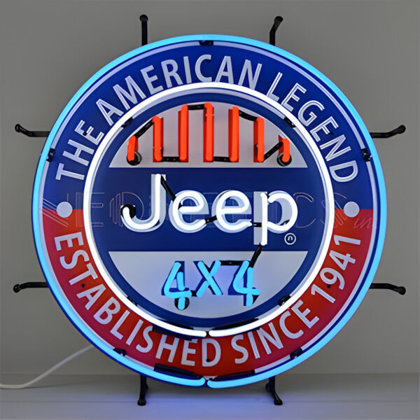 Neonetics Jeep 4x4 The American Legend 24-Inch Neon Sign-5JEEPA-Garage Giant