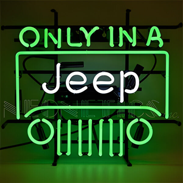 Neonetics Only in a Jeep 20-Inch Neon Sign-5JEEPX-Garage Giant