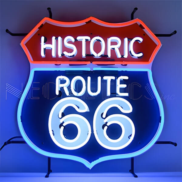 Neonetics Route 66 24-Inch Neon Sign-5RT66B-Garage Giant