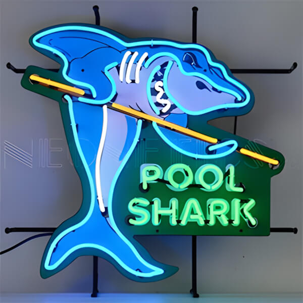 Neonetics Pool Shark 24-Inch Neon Sign-5SHARK-Garage Giant