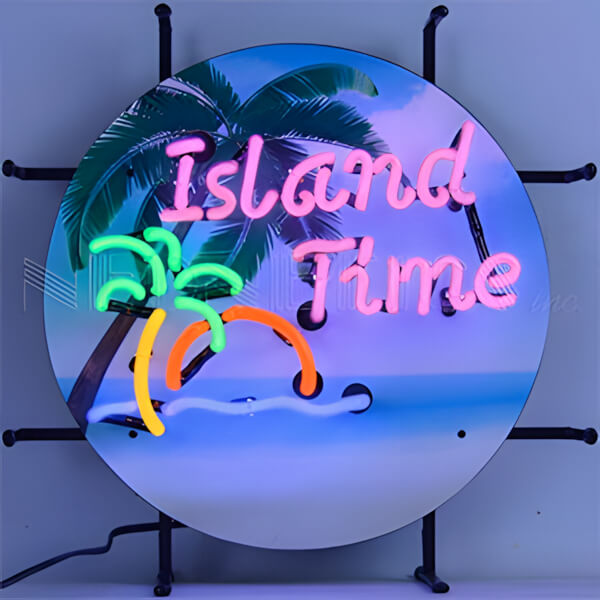 Neonetics Island Time 17-Inch Neon Sign-5SMLIT-Garage Giant