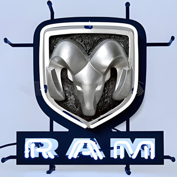 Neonetics Dodge Ram 17-Inch Neon Sign-5SMLRM-Garage Giant