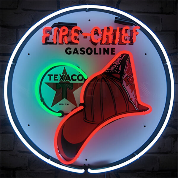 Neonetics Texaco Fire Chief 24-Inch Neon Sign-5TXFIR-Garage Giant