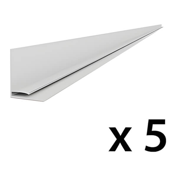 Proslat 8 ft. PROCORE PVC Slatwall Top Trim (Grey 5-Pack)-28925K-Garage Giant
