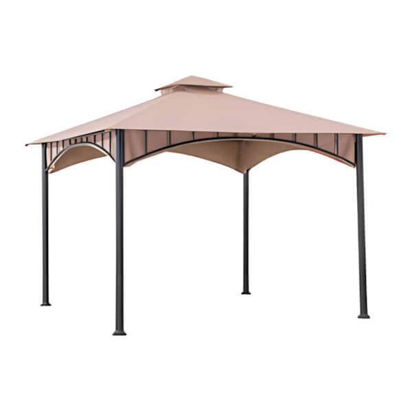 Sunjoy Group 11 x 13 Steel Soft Top Gazebo with 2-tier Hip Roof
