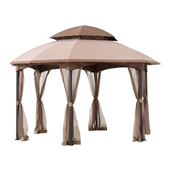 Sunjoy Group 13.5 x 13.5 Soft Top Gazebo with Ceiling Hook-A101011800-Garage Giant