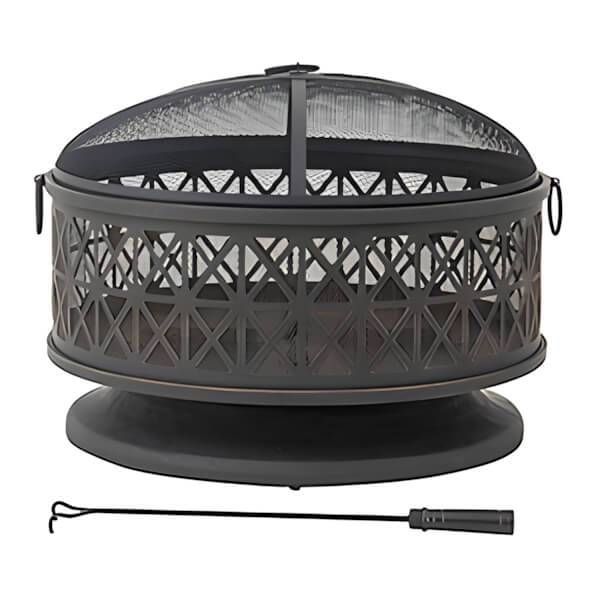 Sunjoy Group 30-Inch Steel Wood Burning Fire Pit - Thumbnail 3