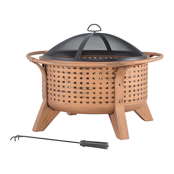 Sunjoy Group 30-Inch Steel Wood Burning Fire Pit