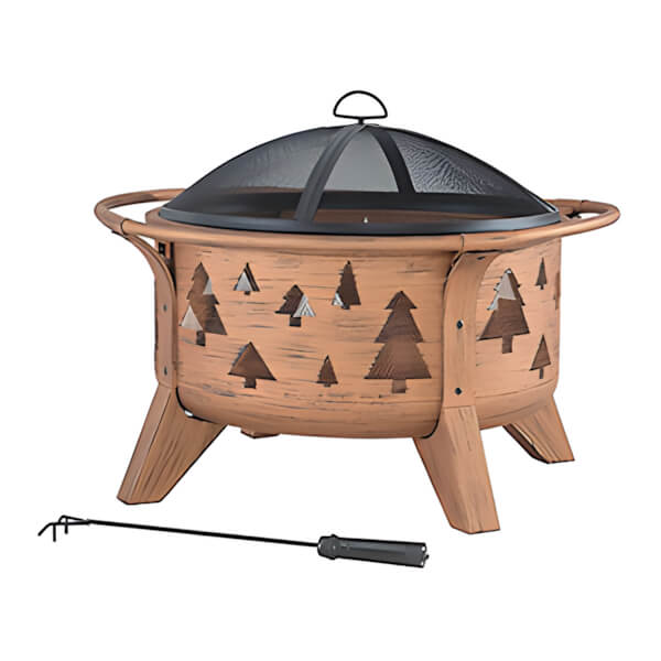 Sunjoy Group 30-Inch Steel Wood Burning Fire Pit - Thumbnail 4