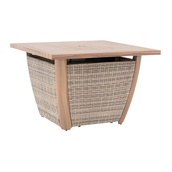 Sunjoy Group 38-Inch Wicker Propane Fire Pit Table