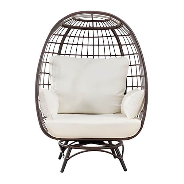 Sunjoy Group Metal Framed Swivel Chair with Cushions