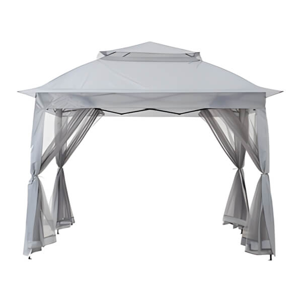 Sunjoy Group 11 x 11 Portable 2-Tier Pop Up Gazebo with Netting
