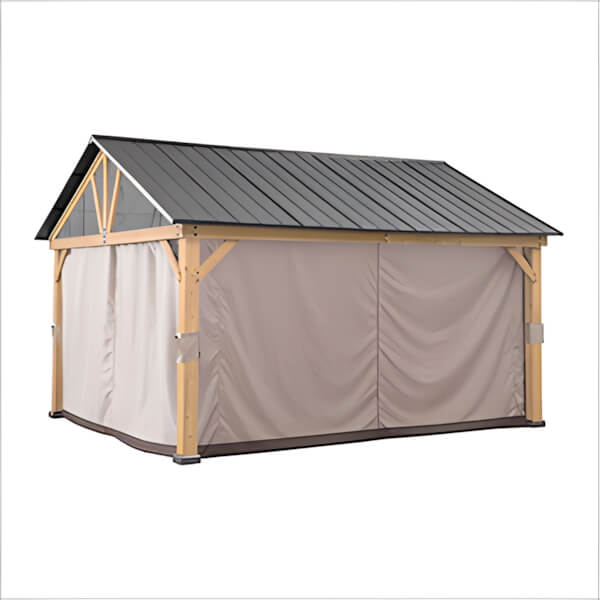 Sunjoy Group Replacement Curtains for 11 x 13 Wood-Framed Gazebos-A111900700-Garage Giant