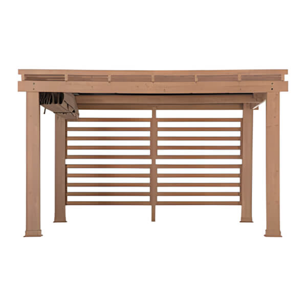 Sunjoy Group SummerCove 11' x 13' Pergola with Tan Adjustable Sling Canopy