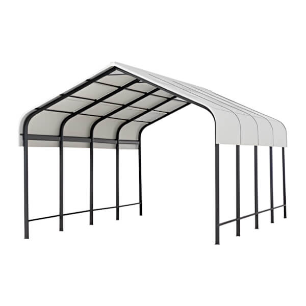 Sunjoy Group 12 x 20 Heavy Duty Metal Carport with Ceiling Hook-A110000500-Garage Giant