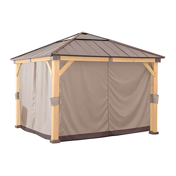 Sunjoy Group Replacement Curtains for 11 x 13 Wood-Framed Gazebos - Thumbnail 3