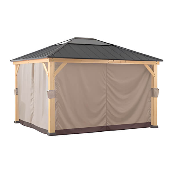 Sunjoy Group Replacement Curtains for 11 x 13 Wood-Framed Gazebos - Thumbnail 2