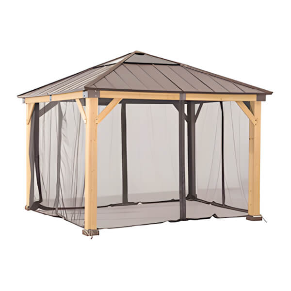 Sunjoy Group Replacement Mosquito Netting for 13 x 15 Wood Frame Gazebo - Thumbnail 2
