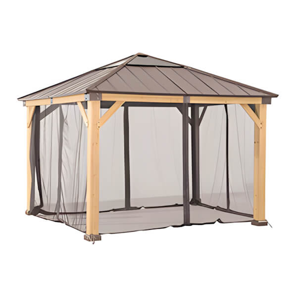 Sunjoy Group Replacement Mosquito Netting for 13 x 15 Wood Frame Gazebo - Thumbnail 3