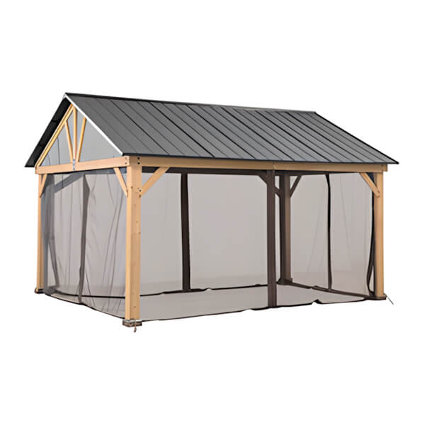 Sunjoy Group Replacement Mosquito Netting for 13 x 15 Wood-Framed Gazebos with Netting Tube-A111900900-Garage Giant
