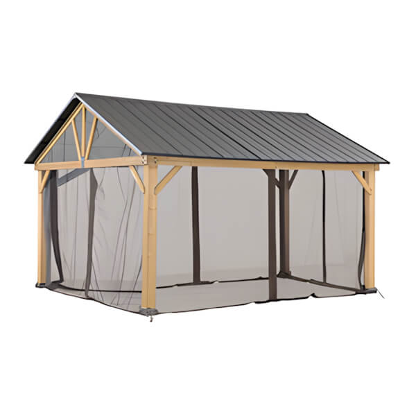 Sunjoy Group Replacement Mosquito Netting for 13 x 15 Wood Frame Gazebo - Thumbnail 4