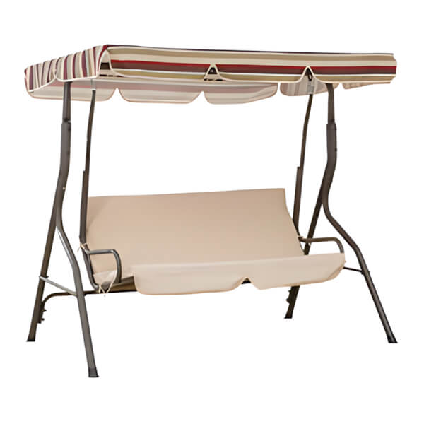 Sunjoy Group 2-Seat Steel Patio Swing Chair with Tilt Canopy-A215000104-Garage Giant