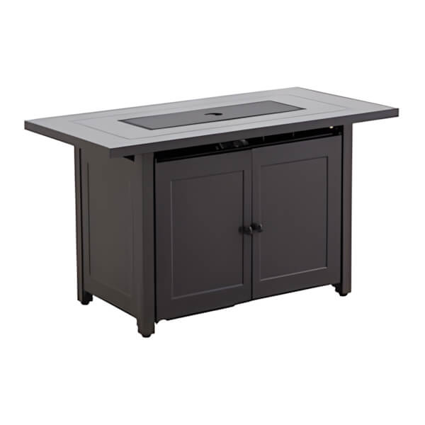 Sunjoy Group Smokeless Propane Fire Pit Table with Ceramic Tile Tabletop and Lava Rocks