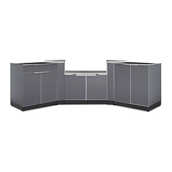 NewAge Outdoor Kitchens Aluminum Slate Grey 5-Piece Outdoor Kitchen Set (No Countertop)-67200-Garage Giant
