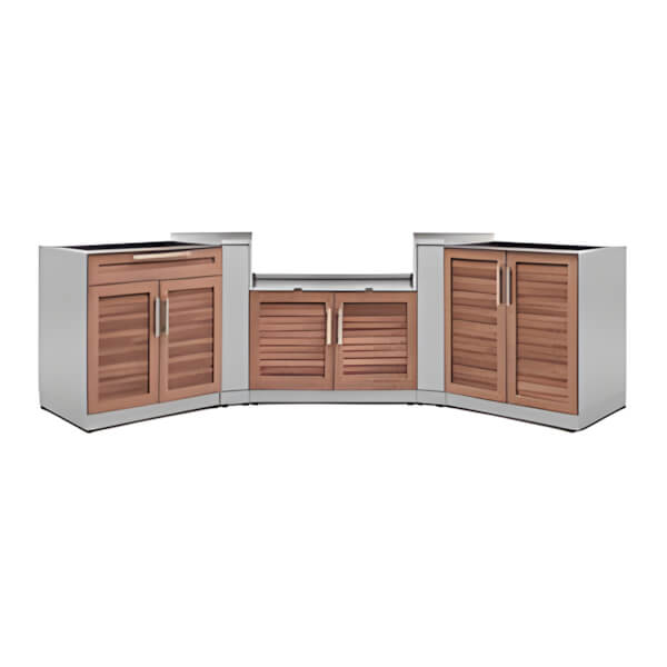 NewAge Outdoor Kitchens Grove 5-Piece Outdoor Kitchen Set (No Countertop)-67202-Garage Giant