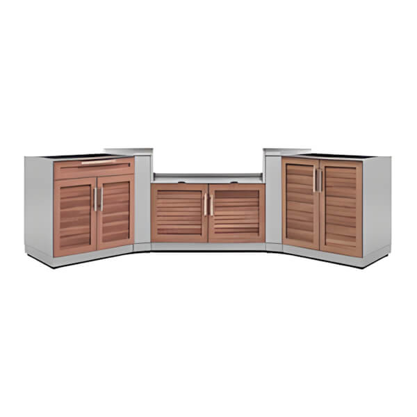 NewAge Outdoor Kitchens Grove 5-Piece Outdoor Kitchen Set (No Countertop)-67203-Garage Giant