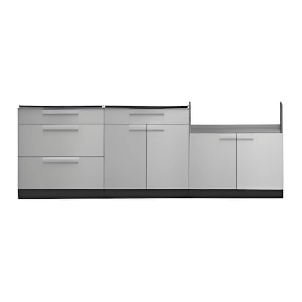 NewAge Outdoor Kitchens Stainless Steel 3-Piece Outdoor Kitchen Set (No Countertop)-67232-Garage Giant