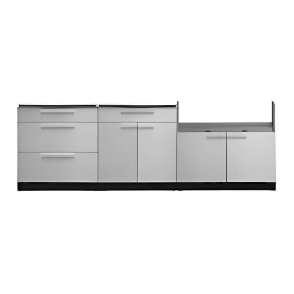 NewAge Outdoor Kitchens Stainless Steel 3-Piece Outdoor Kitchen Set (No Countertop)-67233-Garage Giant