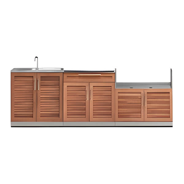 NewAge Outdoor Kitchens Grove 3-Piece Outdoor Kitchen Set (No Countertop)-67236-Garage Giant