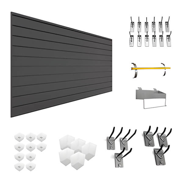 Proslat Handyman Slatwall Wall Storage Bundle (Charcoal)-33053K-Garage Giant