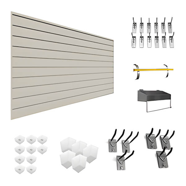 Proslat Handyman Slatwall Wall Storage Bundle (Sandstone)-33093K-Garage Giant