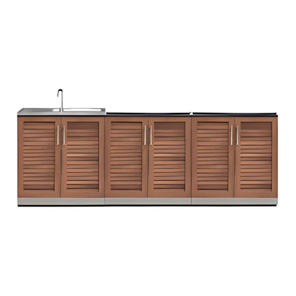 NewAge Outdoor Kitchens Grove 3-Piece Outdoor Kitchen Set (No Countertop)-70102 + 70101-2-Garage Giant
