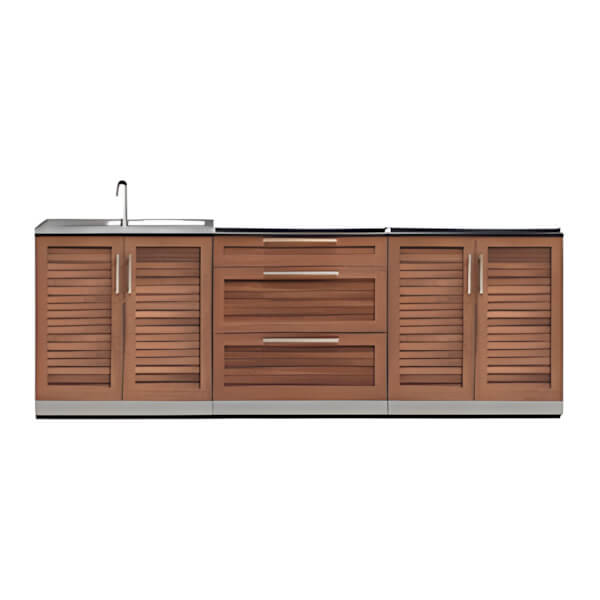NewAge Outdoor Kitchens Grove 3-Piece Outdoor Kitchen Set (No Countertop)-70102 + 70101 + 70103-Garage Giant