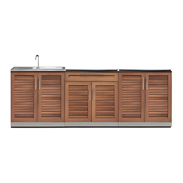NewAge Outdoor Kitchens Grove 3-Piece Outdoor Kitchen Set (No Countertop)-70102 + 70101 + 70104-Garage Giant