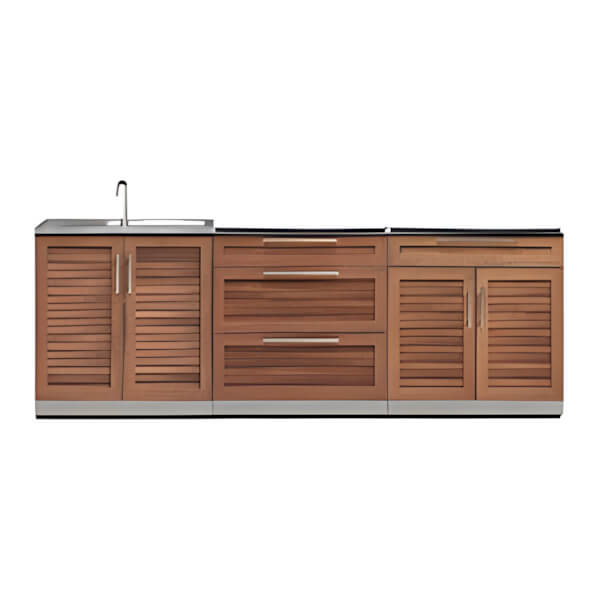 NewAge Outdoor Kitchens Grove 3-Piece Outdoor Kitchen Set (No Countertop)-70102 + 70103 + 70104-Garage Giant
