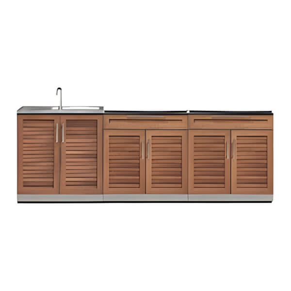 NewAge Outdoor Kitchens Grove 3-Piece Outdoor Kitchen Set (No Countertop)-70102 + 70104 + 70105-Garage Giant