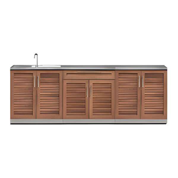 NewAge Outdoor Kitchens Grove 4-Piece Outdoor Kitchen Set with Countertops and Covers-70102 + 70101 + 70105 + 65802 + 65874 + 65881-Garage Giant
