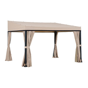 Sunjoy Group Wall Mounted 10 x 12 Steel Soft Top Gazebo