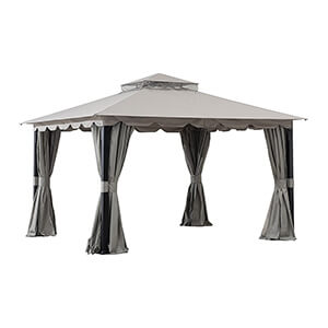 Sunjoy Group 11 x 13 Steel Soft Top Gazebo with 2-tier Hip Roof-A101011400-Garage Giant