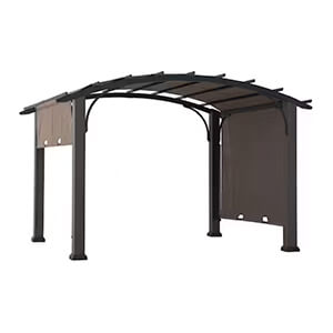 Sunjoy Group 10 x 12 Metal Pergola with Retractable Canopy-A106006000-Garage Giant