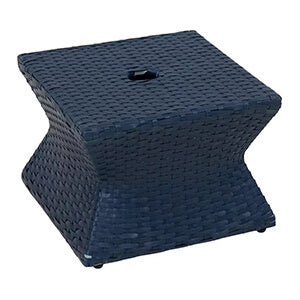 Sunjoy Group Square Rattan Outdoor Coffee Table with Umbrella Hole