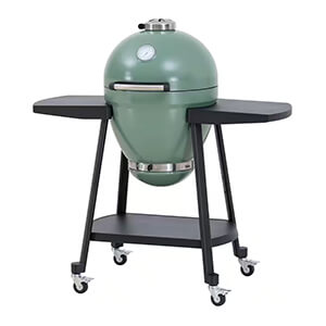 Sunjoy Group 20-Inch Charcoal Kamado Grill with Pizza Stone and Wheels - Thumbnail 5