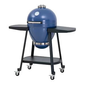 Sunjoy Group 20-Inch Charcoal Kamado Grill with Pizza Stone and Wheels - Thumbnail 4