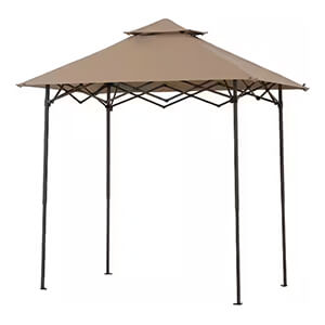 Sunjoy Group 5 x 8-ft Pop-Up Barbecue Gazebo with Magnetic LED Light and Carrying Bag (Brown)-A103006110-Garage Giant