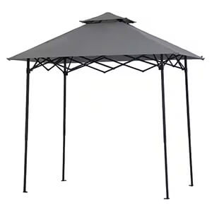 Sunjoy Group 5 x 8-ft Pop-Up Barbecue Gazebo with Magnetic LED Light and Carrying Bag (Grey)-A103006111-Garage Giant