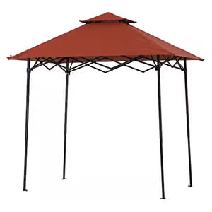 Sunjoy Group 5 x 8-ft Pop-Up Barbecue Gazebo with Magnetic LED Light and Carrying Bag (Red)-A103006112-Garage Giant
